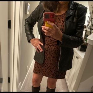 Ann Taylor leather scuba jacket